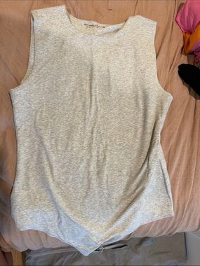 Abercrombie & Fitch Heather Gray Sleeveless Bodysuit